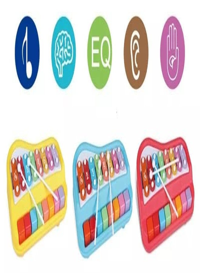 MKY 8-Tone Xylophone Learning Toy: Kids' Educational Knock Playing 2-in-1 Colorful Plastic Percussion Piano Toy - Image 3